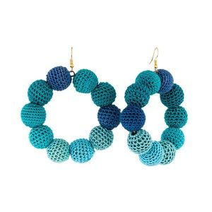 MISA Los Angeles Crochet Dots Earrings sea ombré